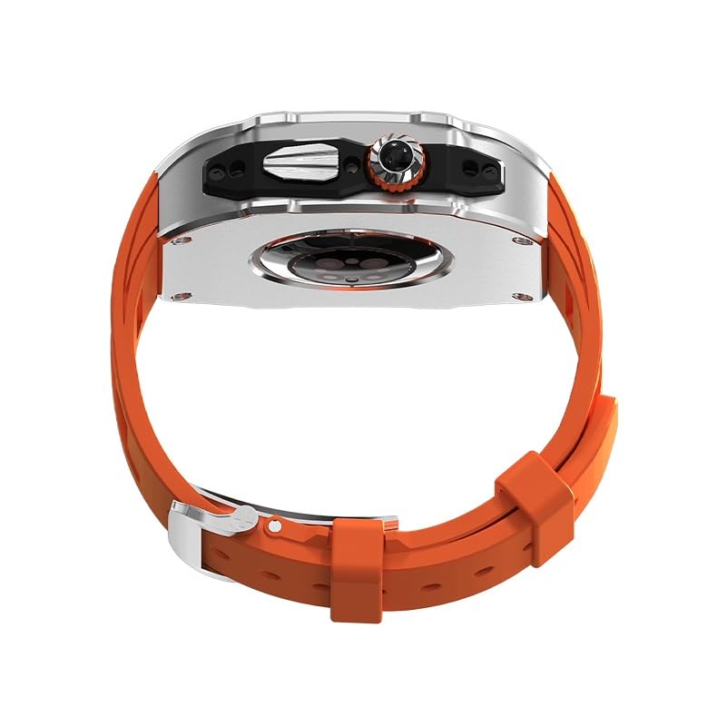 Serie RM Vanguard - Cassa in acciaio inossidabile con cinturino in fluorocaucciù per Apple Watch Ultra