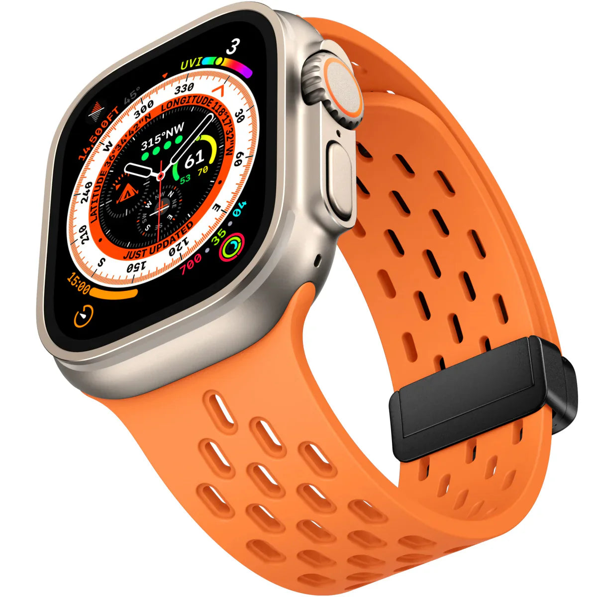 Magnetic Breathable Silicone Band For Apple Watch