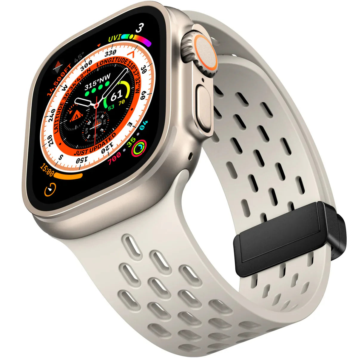 Magnetic Breathable Silicone Band For Apple Watch