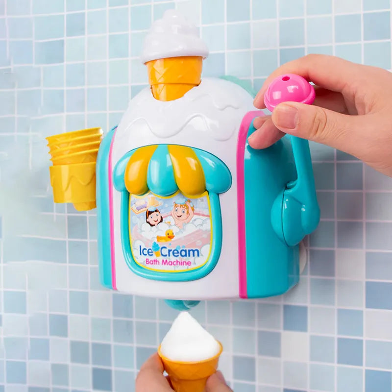 Jouet de bain en crème glacée™ - Mobiles en mousse - Bain avec une pompe à savon