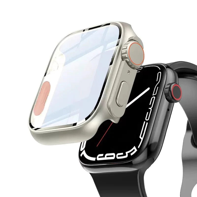 Ultra-thin & Waterproof Apple Watch Case with Tempered Glass Film