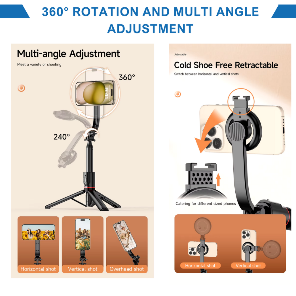 StreamFlex™ - MAGNETIC SELFIE TRIPOD