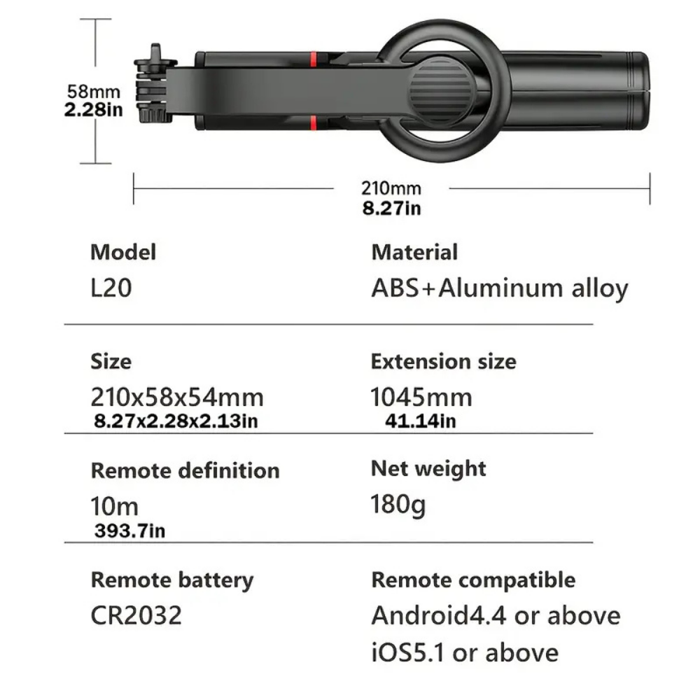 StreamFlex™ - MAGNETIC SELFIE TRIPOD