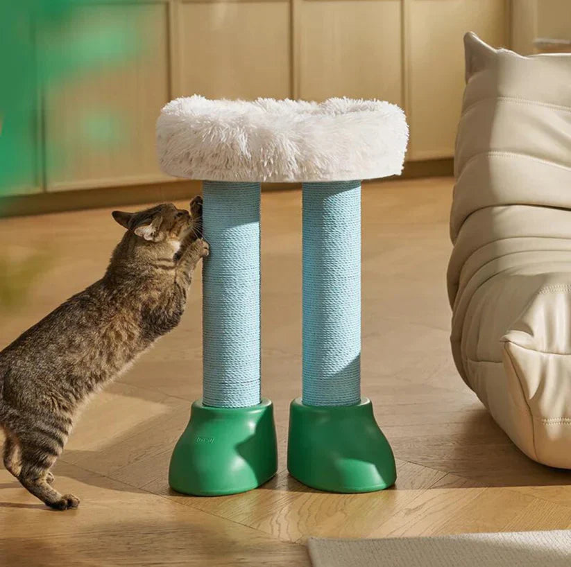 Fun Boot Cat Scratching Post with Cozy Perch