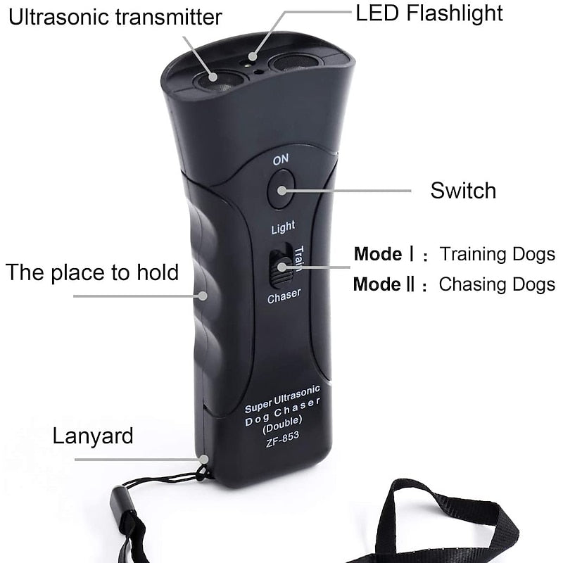 Uusi Ultrasonic Dog Chaser - Aggressive Attack Repeller ja Trainer