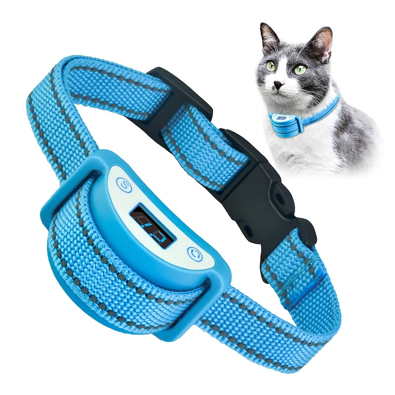 Collar antimaullido para gatos: modos de sonido, vibración y choque