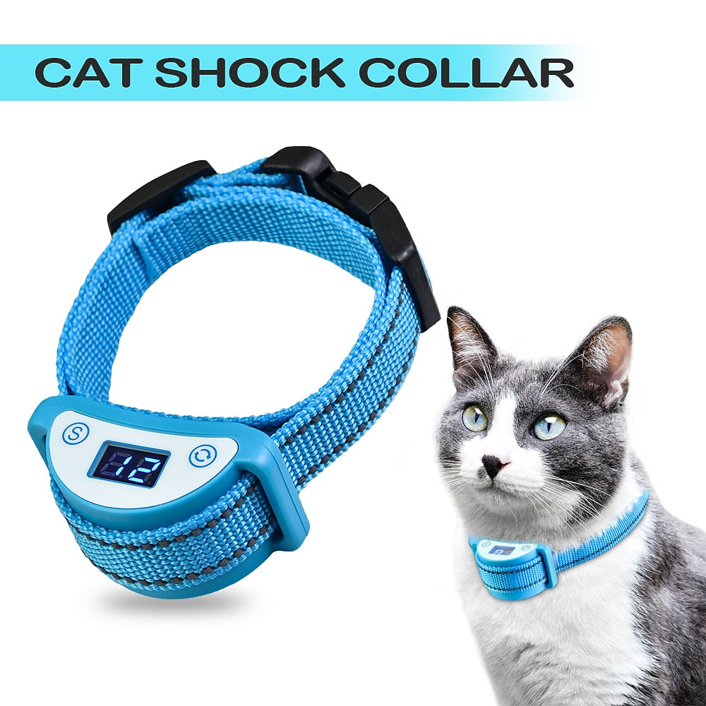 Collier anti-miaulement pour chat - Modes son, vibration et choc