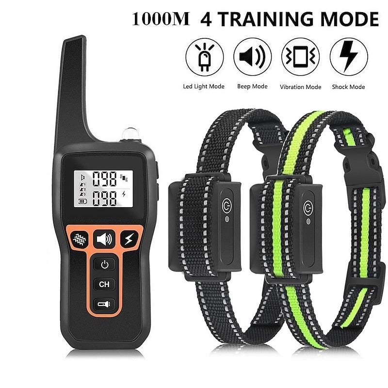 Collier de dressage pour chien étanche rechargeable 1000 m