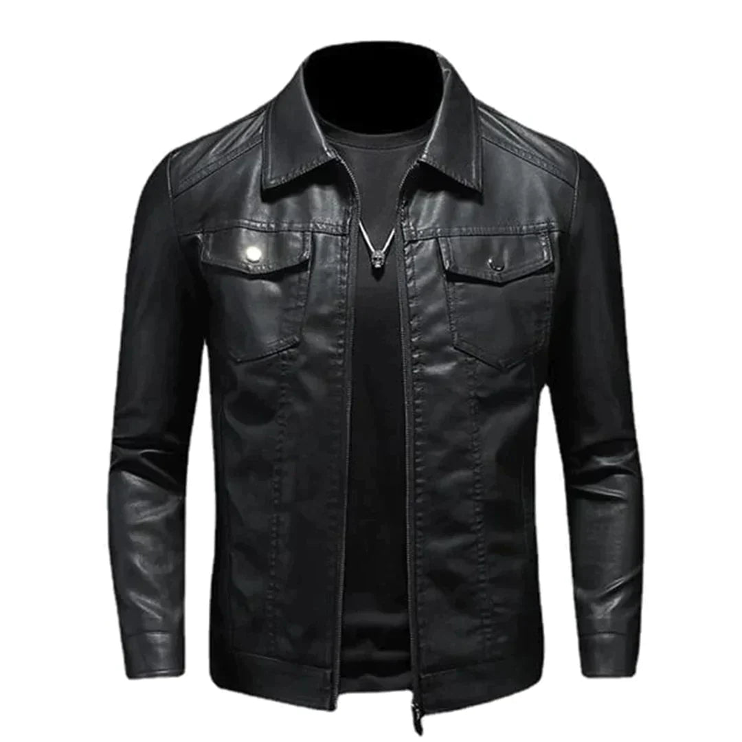 Dario - Veste en cuir tendance pour homme