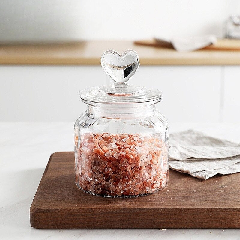 Clear Farmhouse Airtight Glass Storage Container Jars