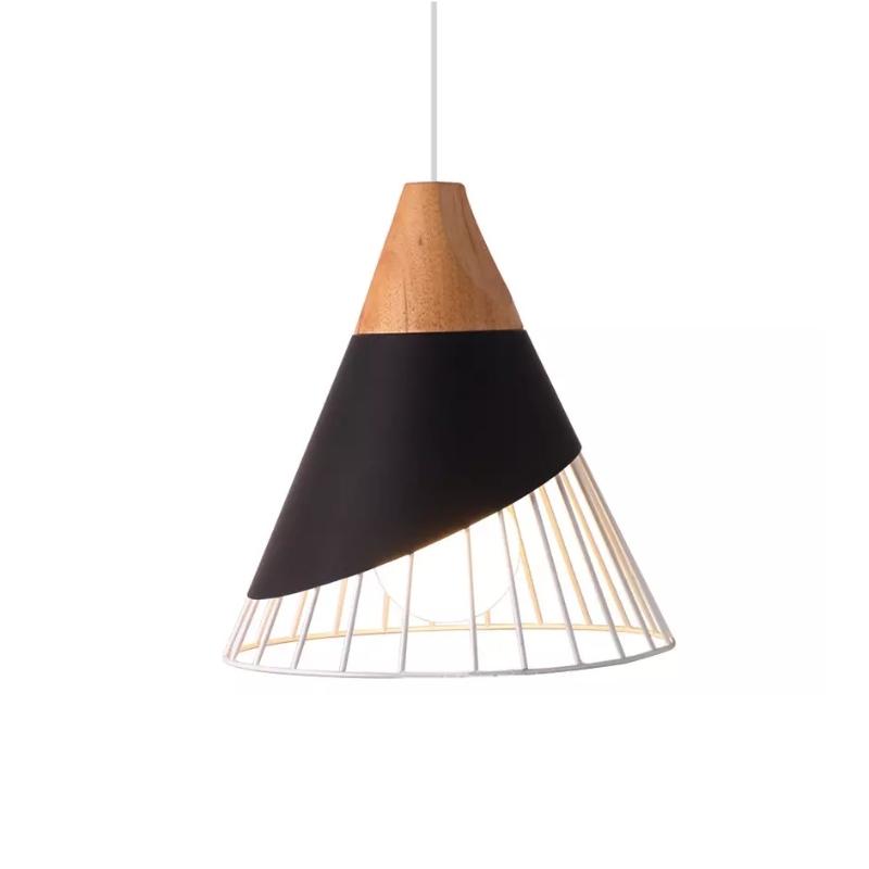 Lampes suspendues en bois industrielles nordiques