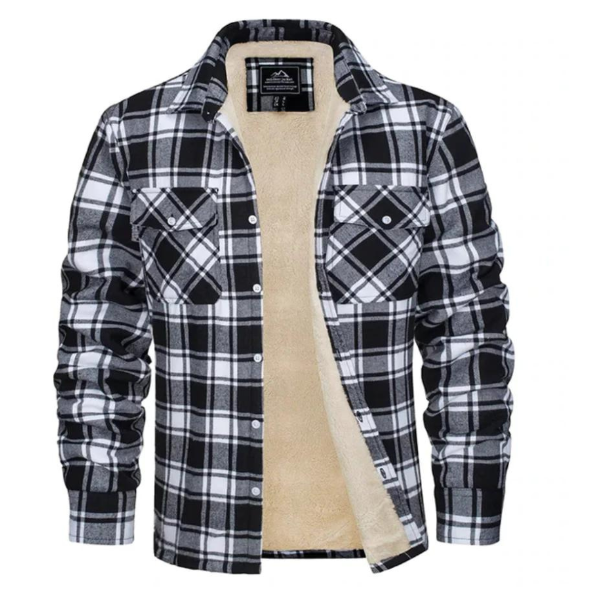 Cedricus - Fleece Lined Plaid Jacket