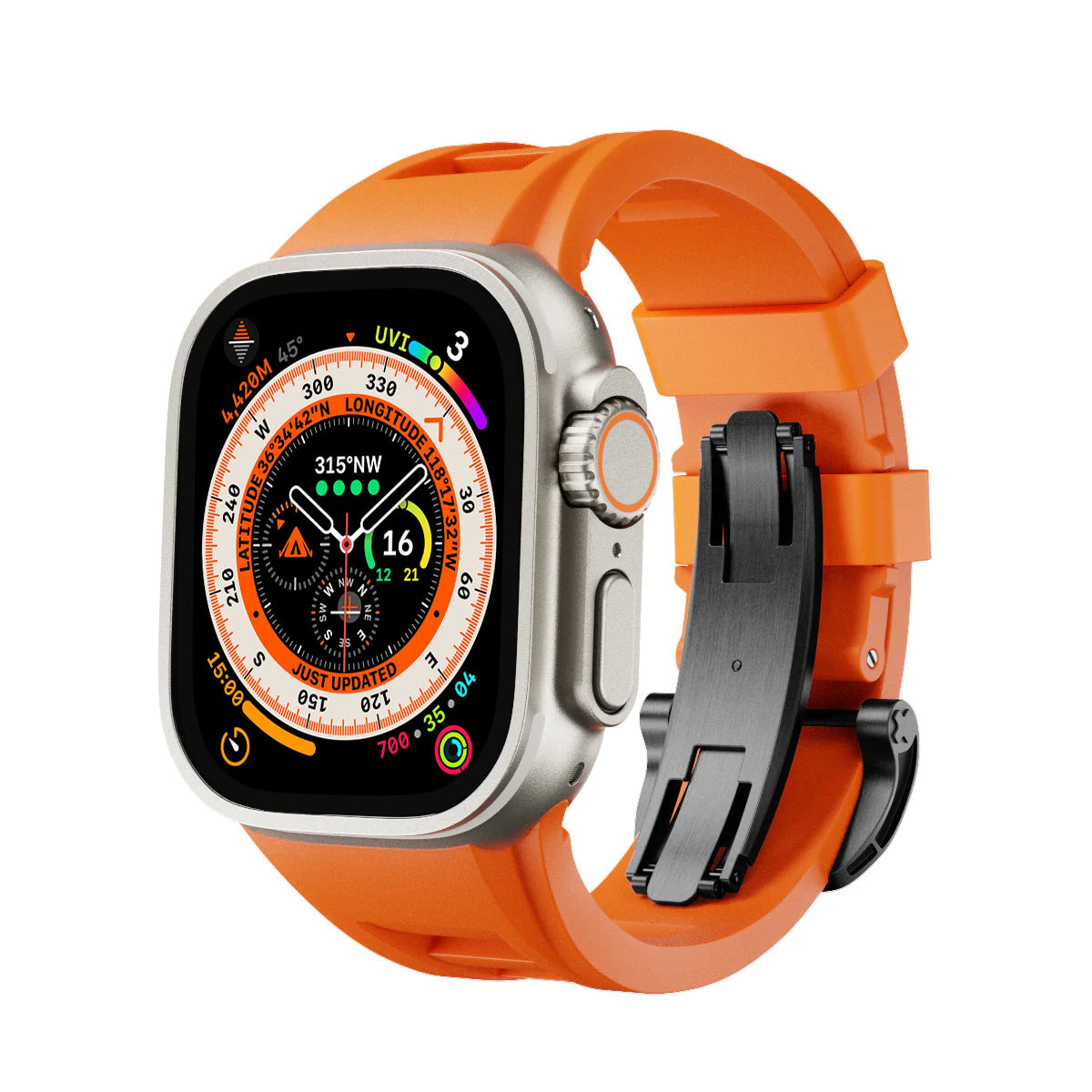 RM Sport FKM Cinturino in Gomma per Apple Watch