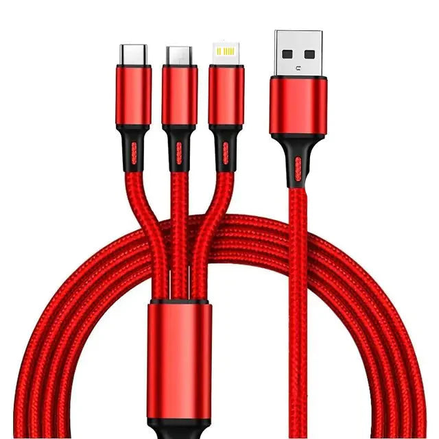 3-in-1 USB Cable Type C – Universal Charging and Data Cable