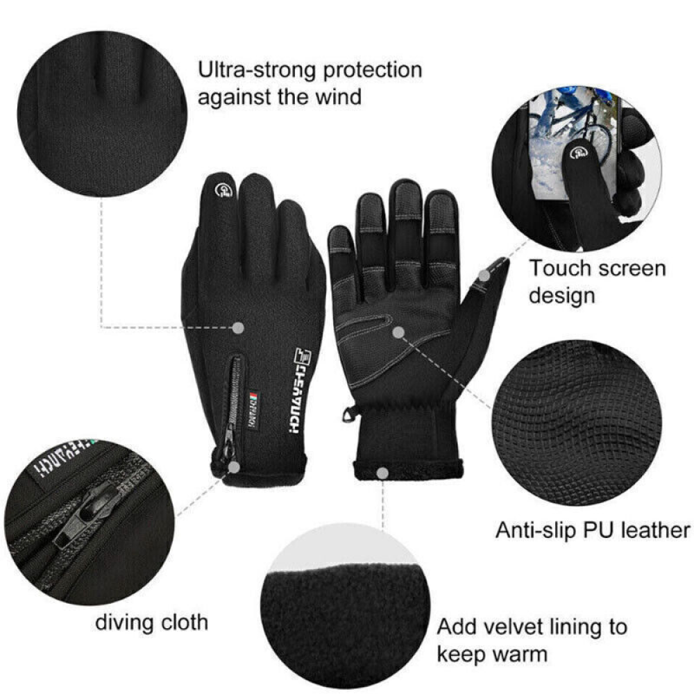 Heated Gloves Electric Warming Cycling Bike Ski Gloves for Men and Women