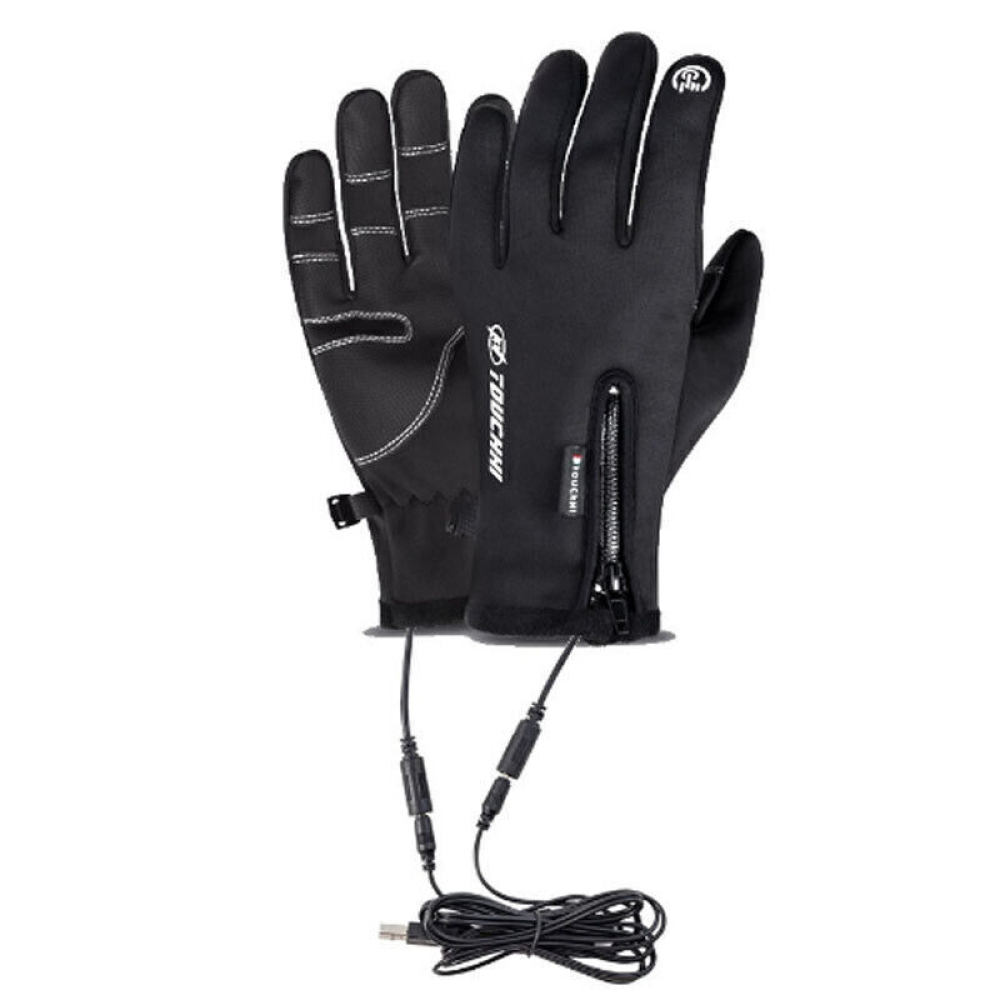 Guantes calefactados Guantes de esquí para bicicleta de ciclismo con calentamiento eléctrico para hombres y mujeres