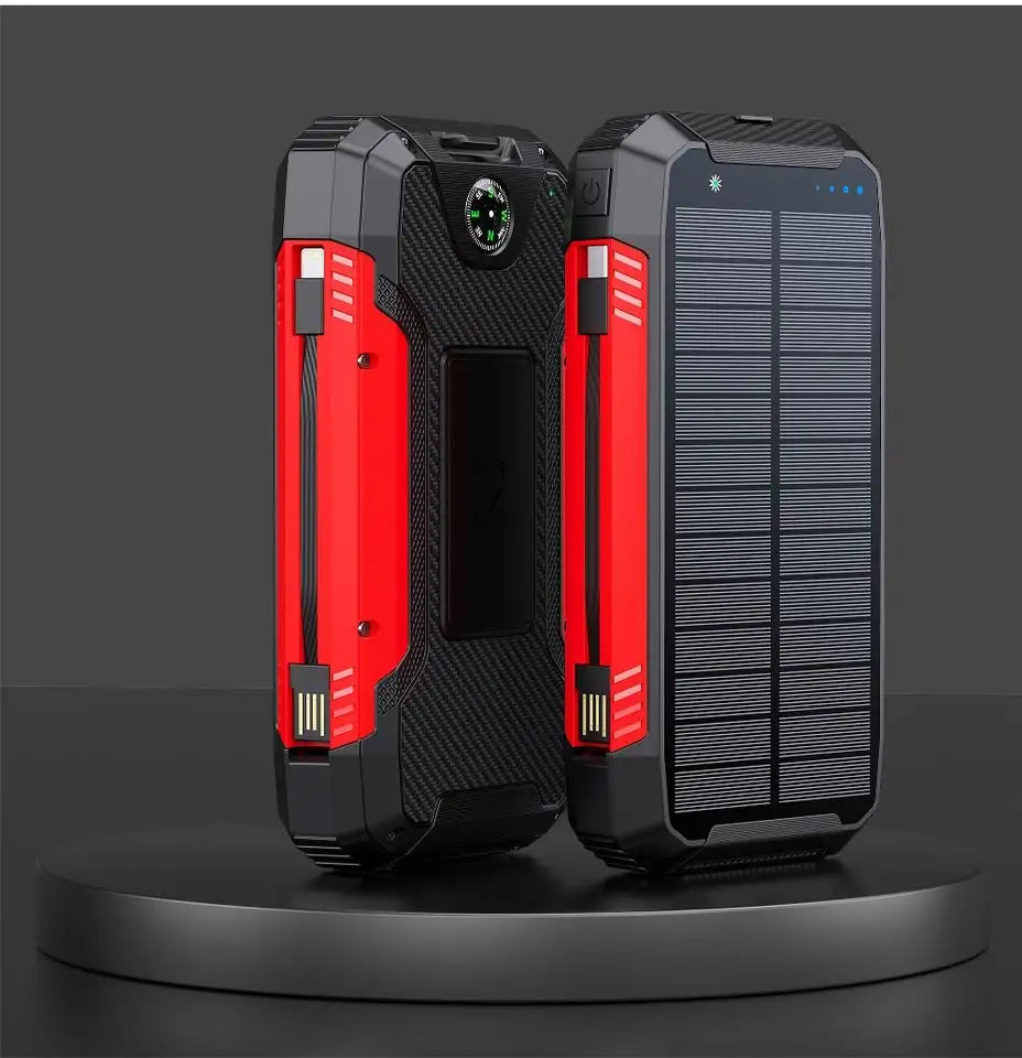 30000mAh Solar Charger Wireless Waterproof Power Bank External