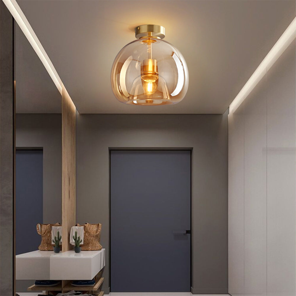 Kopparglas Semi Flush Mount Taklampa