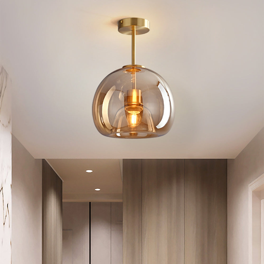 Kopparglas Semi Flush Mount Taklampa