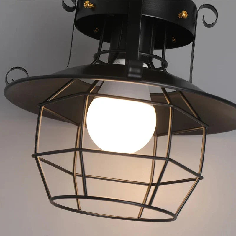 AntiqueCage - Industriële hangende plafondlamp