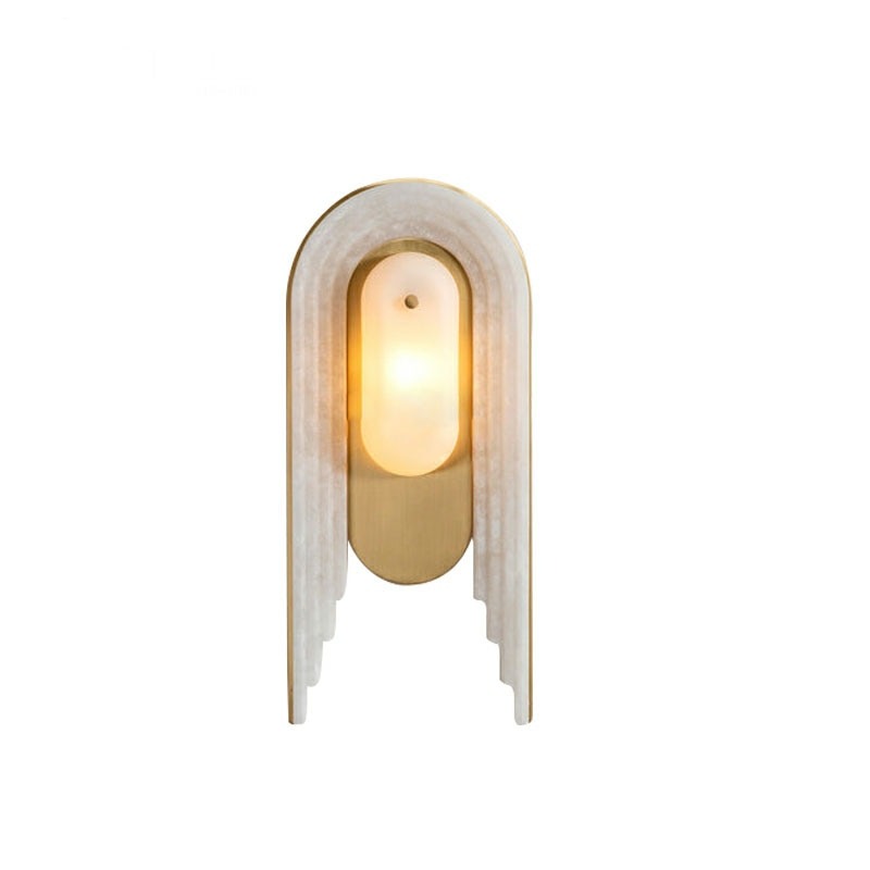 IIS Luxe matmarmeren wandlamp G9 koper-gouden wandkandelaar