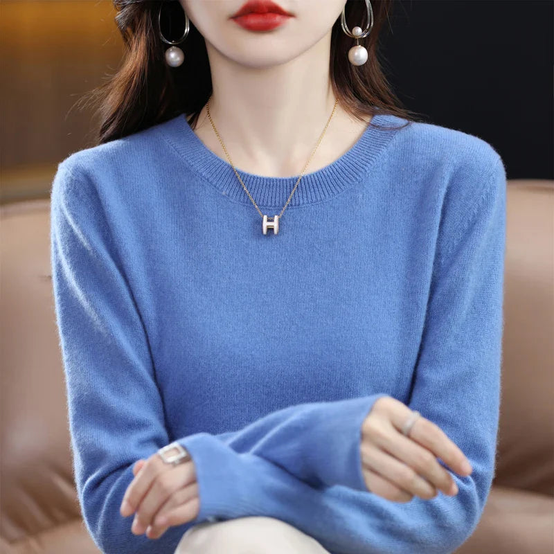 Claire: Sweater de Cashmere 100% Puro Lã para Mulheres