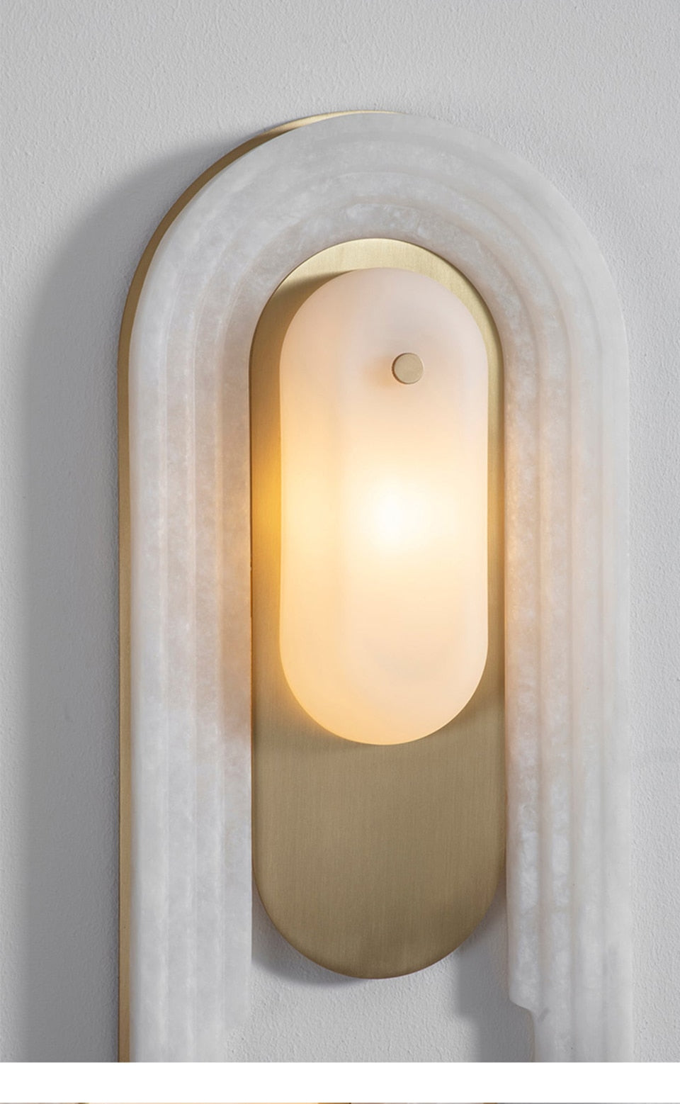 IIS Luxury Frosted Marble Wall Light G9 Copper Gold Wall Sconce