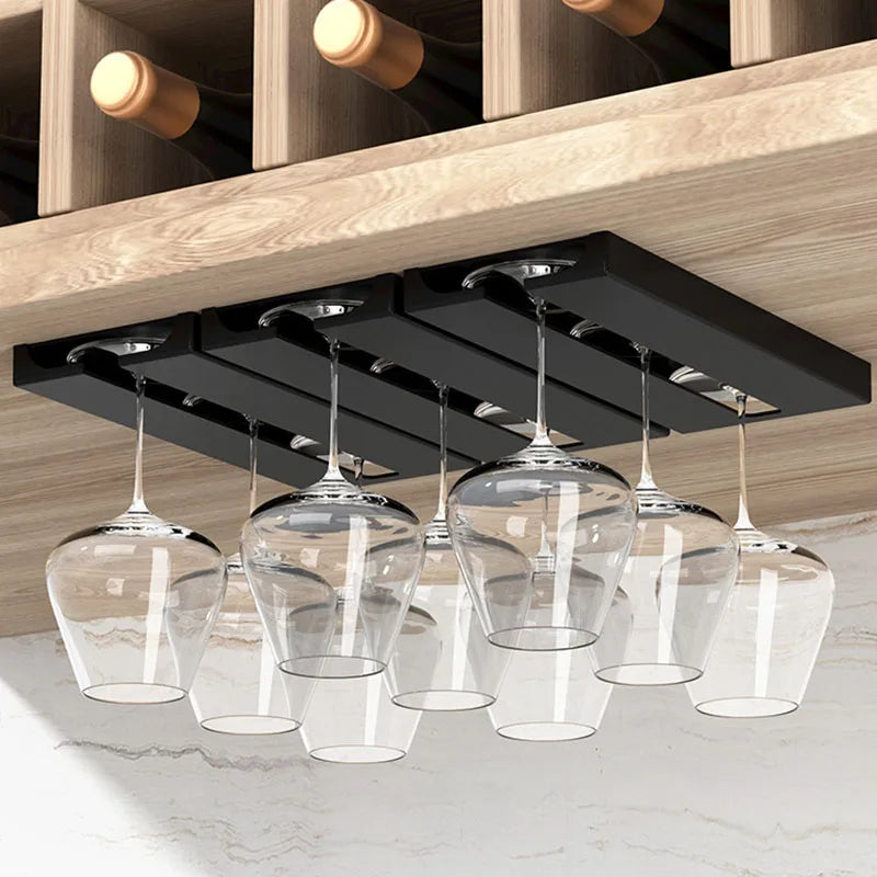 Elegant No-Drill Wine Glass Rack