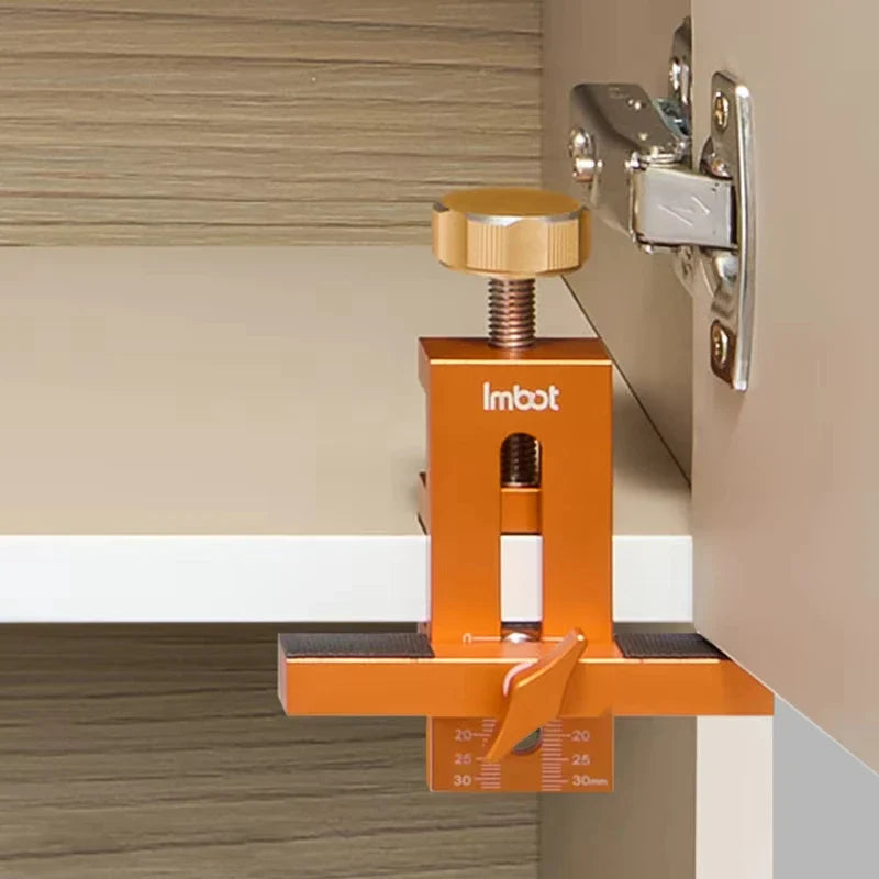 סara Woodworking Cabinet Door Jig – כלי מיקום אלומיניום מתכוונן