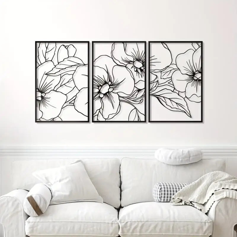 Floral Single Line Wall Art