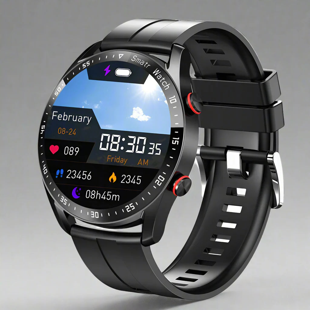 Apollo Pro Smartwatch – Bluetooth Calling, ECG+PPG Health Tracker, Fitness & Sports Companion