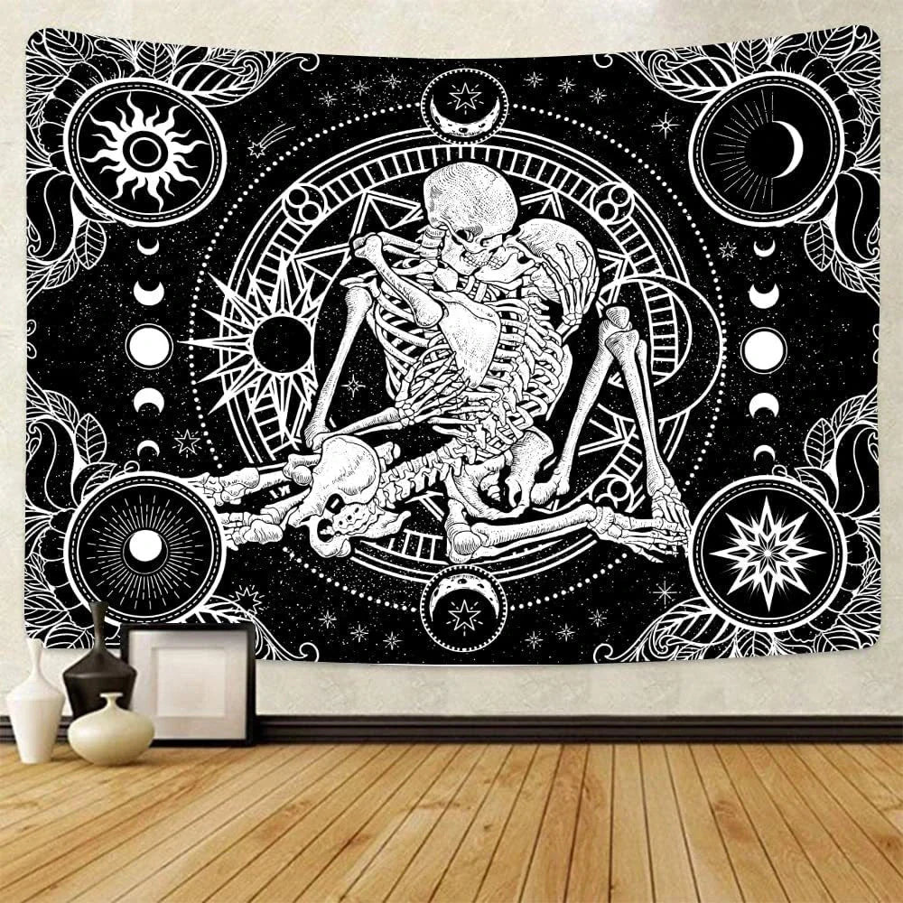 Skull Wedding Tarot Tapestry