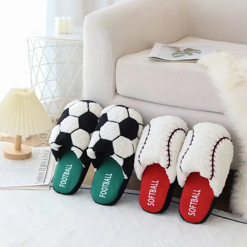 Alphi Cozy Ball Slippers - Pantofi moi din pluș pentru interior, de iarnă