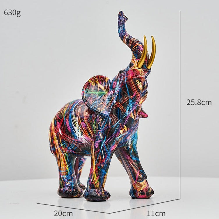 Vrimlo® Elephant Nordic Painted Statue