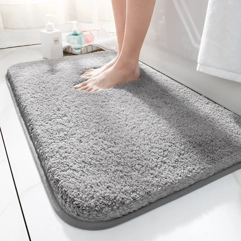 Alfombra de baño antideslizante súper suave de primera calidad: alfombra de baño gruesa y absorbente para máxima comodidad