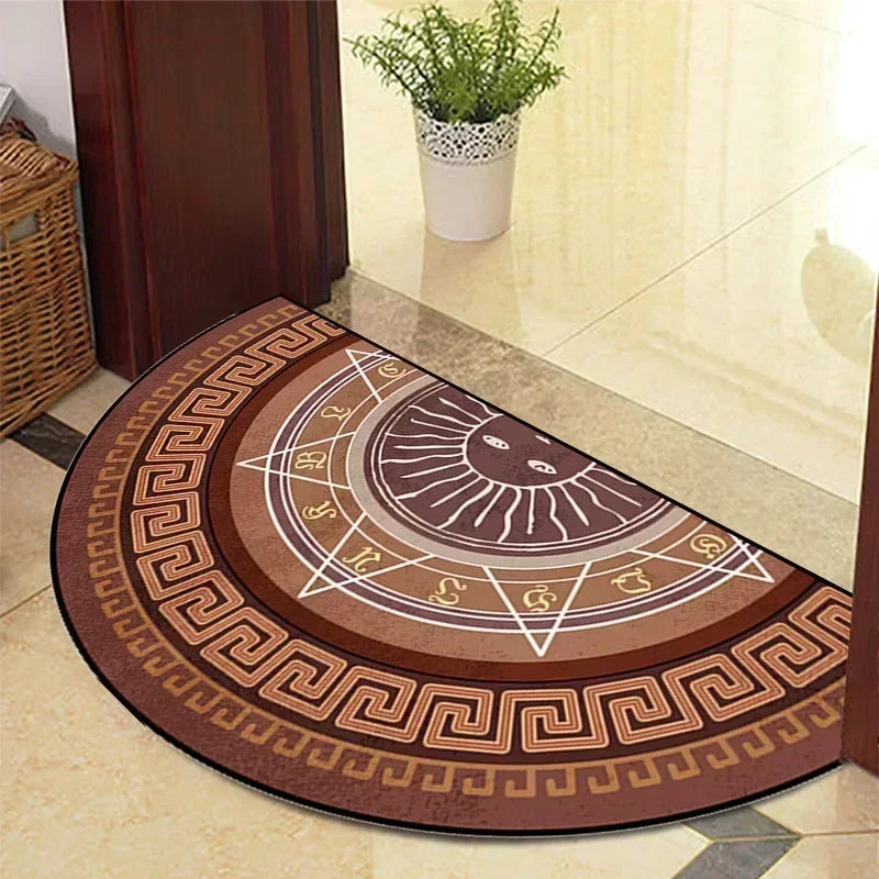 Winnie Retro Felpudo Semicircular – Elegante Alfombra de Entrada Antideslizante para Interior