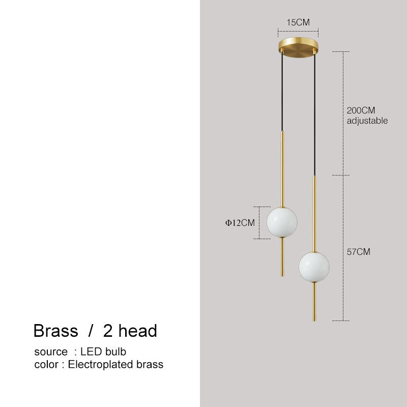 Moole Doon - Nordic eenvoudige glazen bol hanglampen