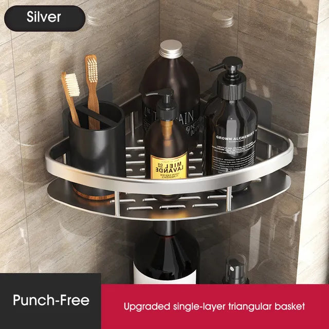 No-Drill Bathroom Corner Shelf: Stylish and Practical Shower Storage Solution