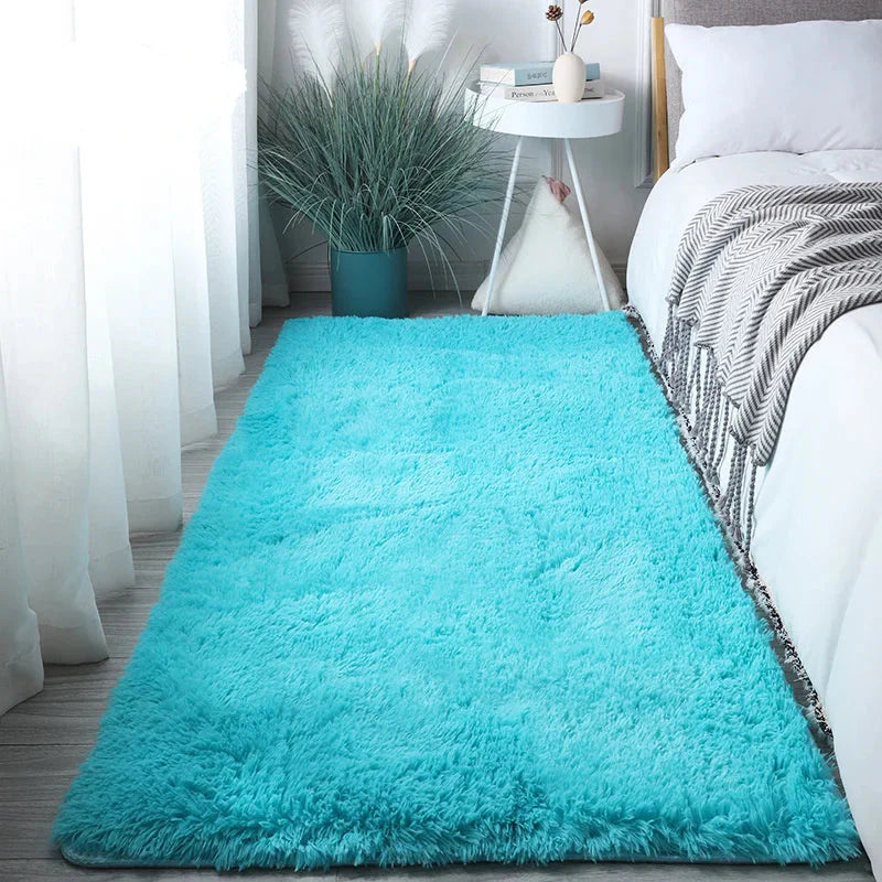 Tapis Shaggy Doux Sara pour Chambre - Tapis Peluche de Style Nordique pour Chambre d'Enfant