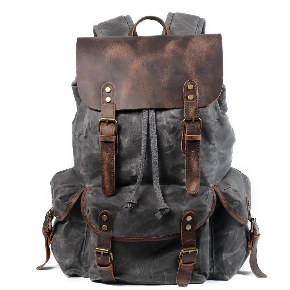 Trailblazer Canvas Leather Backpack