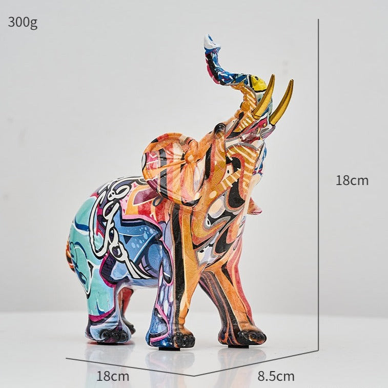 Vrimlo® Elephant Nordic Painted Statue