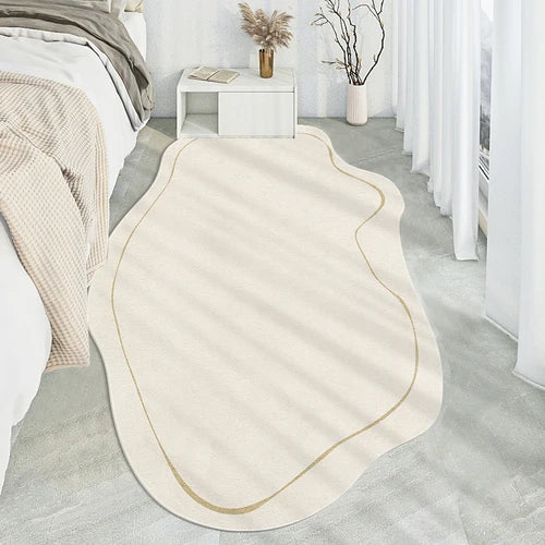 Alfombra de dormitorio moderna irregular Winnie – Suave, elegante y a la moda