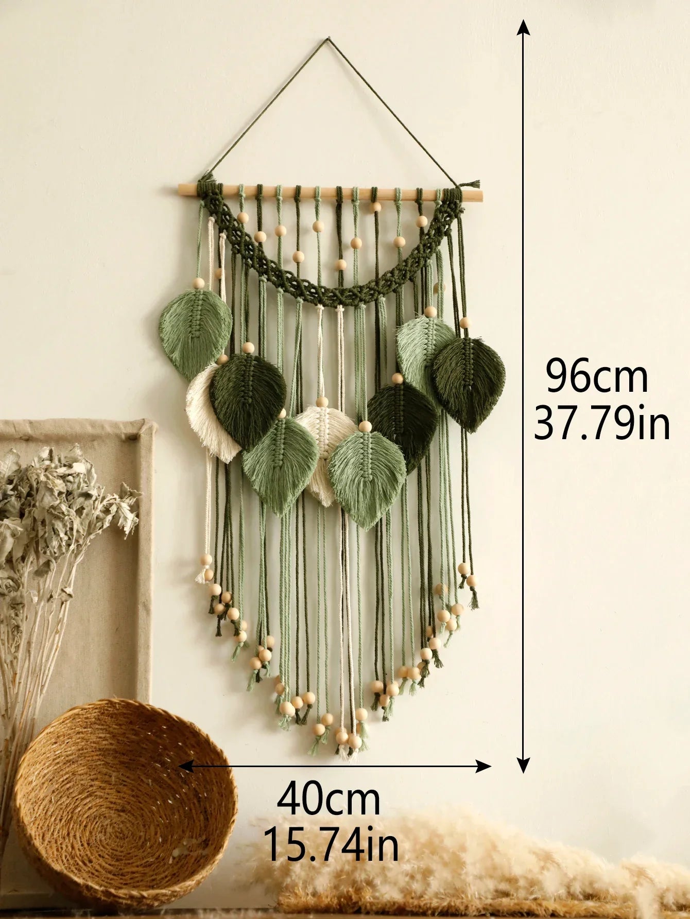 Multicolor Leaves Hand Woven Wall Hanging