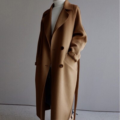 Acelya - Long wool coat | winter jacket