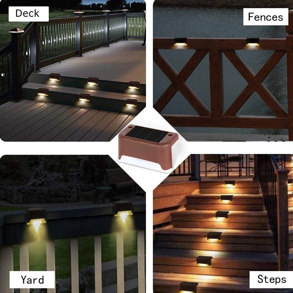 LED solcells trappbelysning