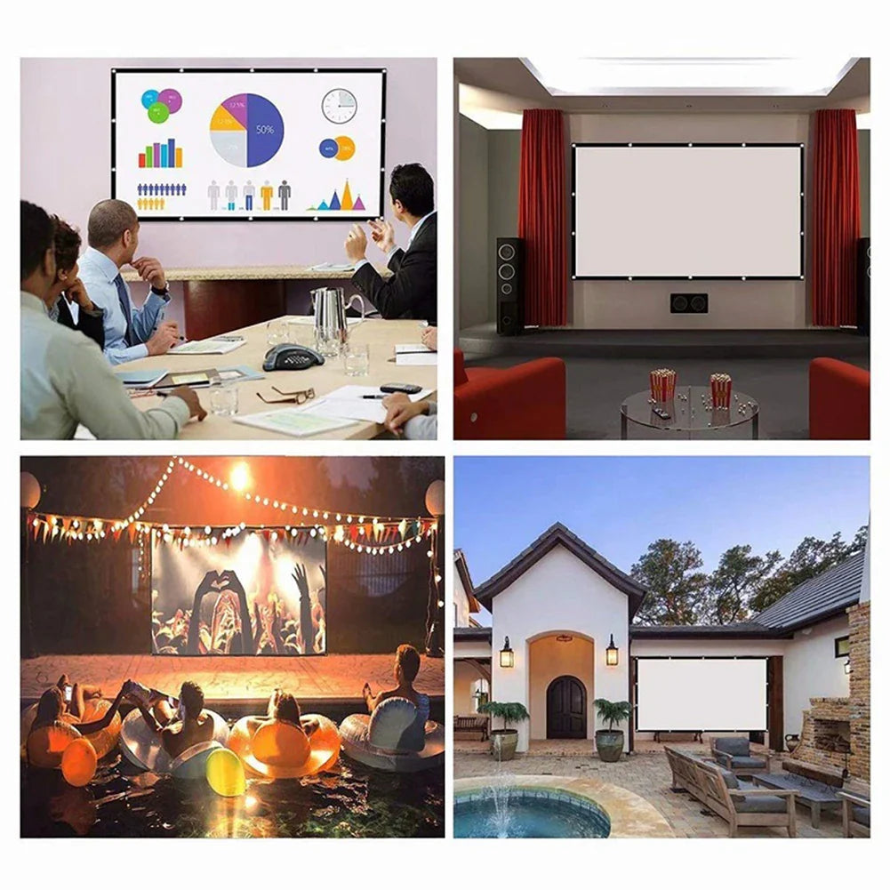 Nova Portable HD Projector Screen – 16:9 Home Cinema Display (60”-150”)