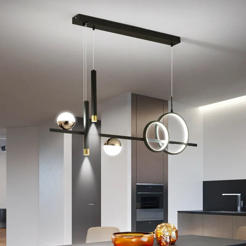 Komnab moderne minimalistische LED-hanglampen met spot met afstandsbediening