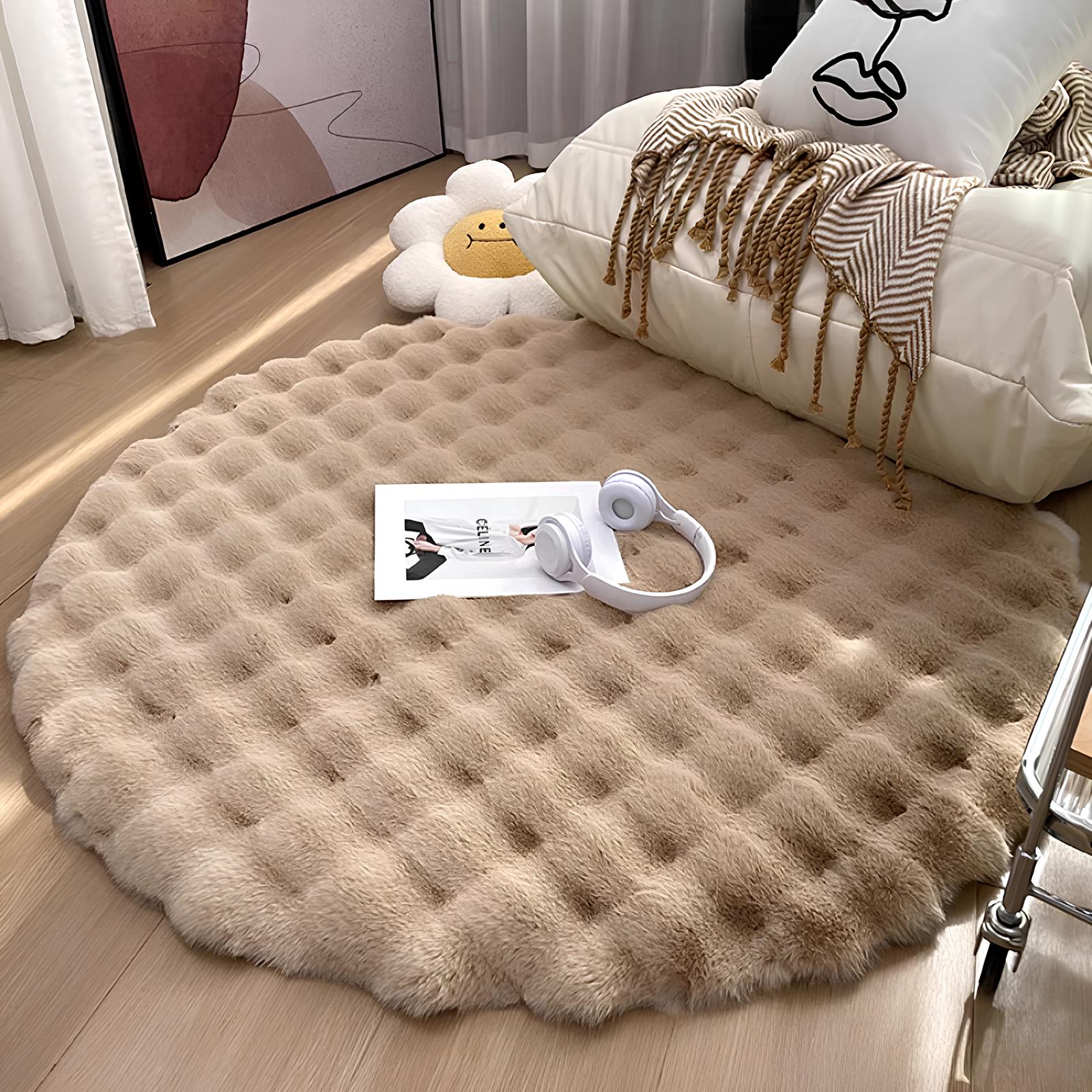 Tapis de sol rond en peluche