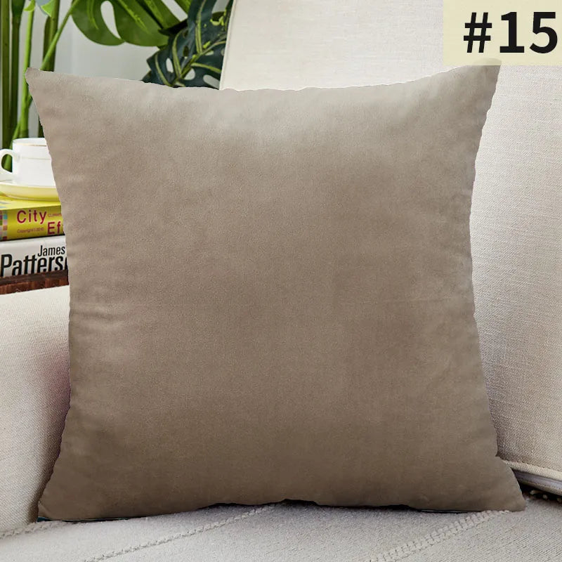 VelvetChic - Plain Cushion Cover for Home Decor