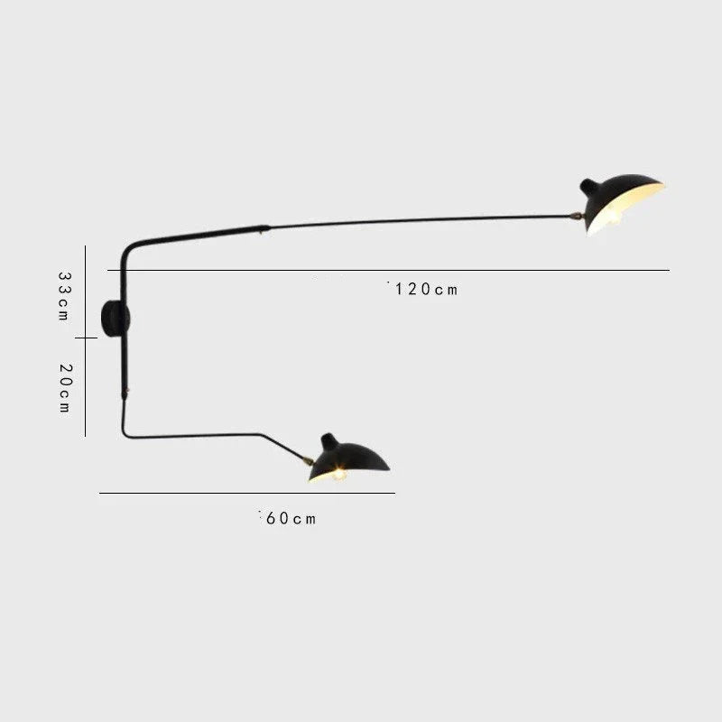 Dual Arc Moderne Vegglampe